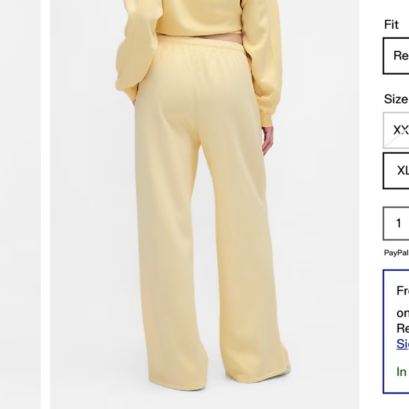 GAP butter yellow fleece sweat set - Picture 4 of 8